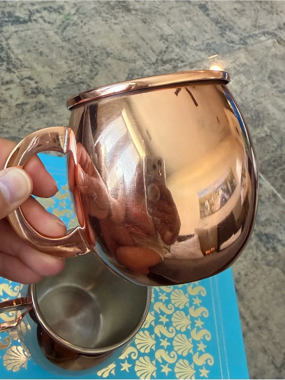 Threshold Stainless Steel Copper-Finish Moscow Mule Mugs | Set of 2